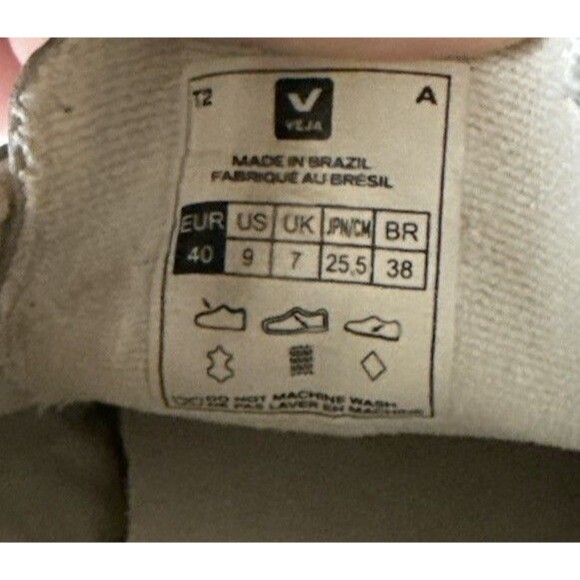 Veja Esplar White Leather Logo Sneakers Women’s Size 9 - Picture 10 of 10